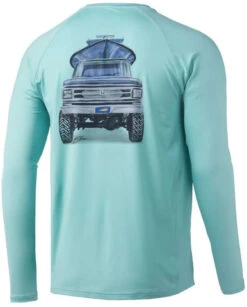 Huk KC Big Truck Pursuit Long Sleeve Shirt - Beach Glass - X-Large