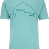 Simms Trout Outline T-Shirt - Oil Blue Heather -Shimano Store simms trout outline t shirt oil blue heather 05779.1665233887.386.513